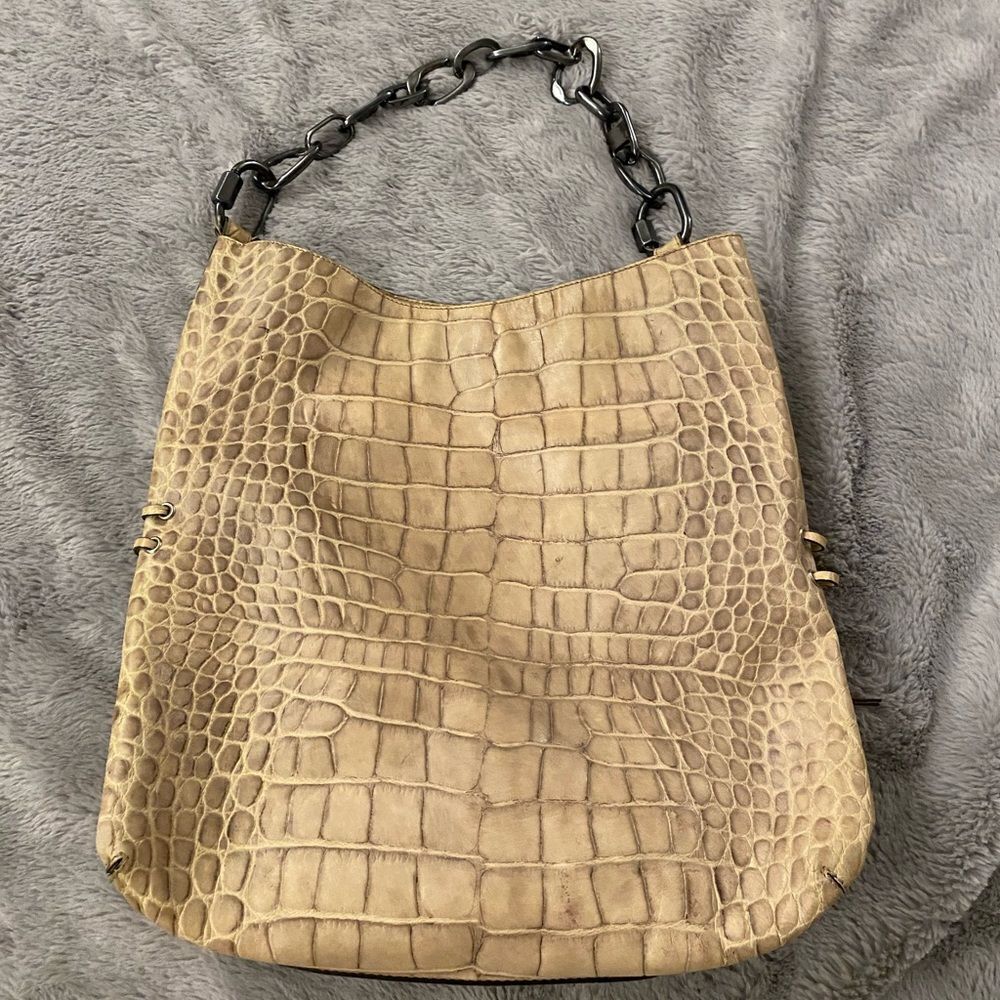 Francesco Biasia crocodile skin bag
